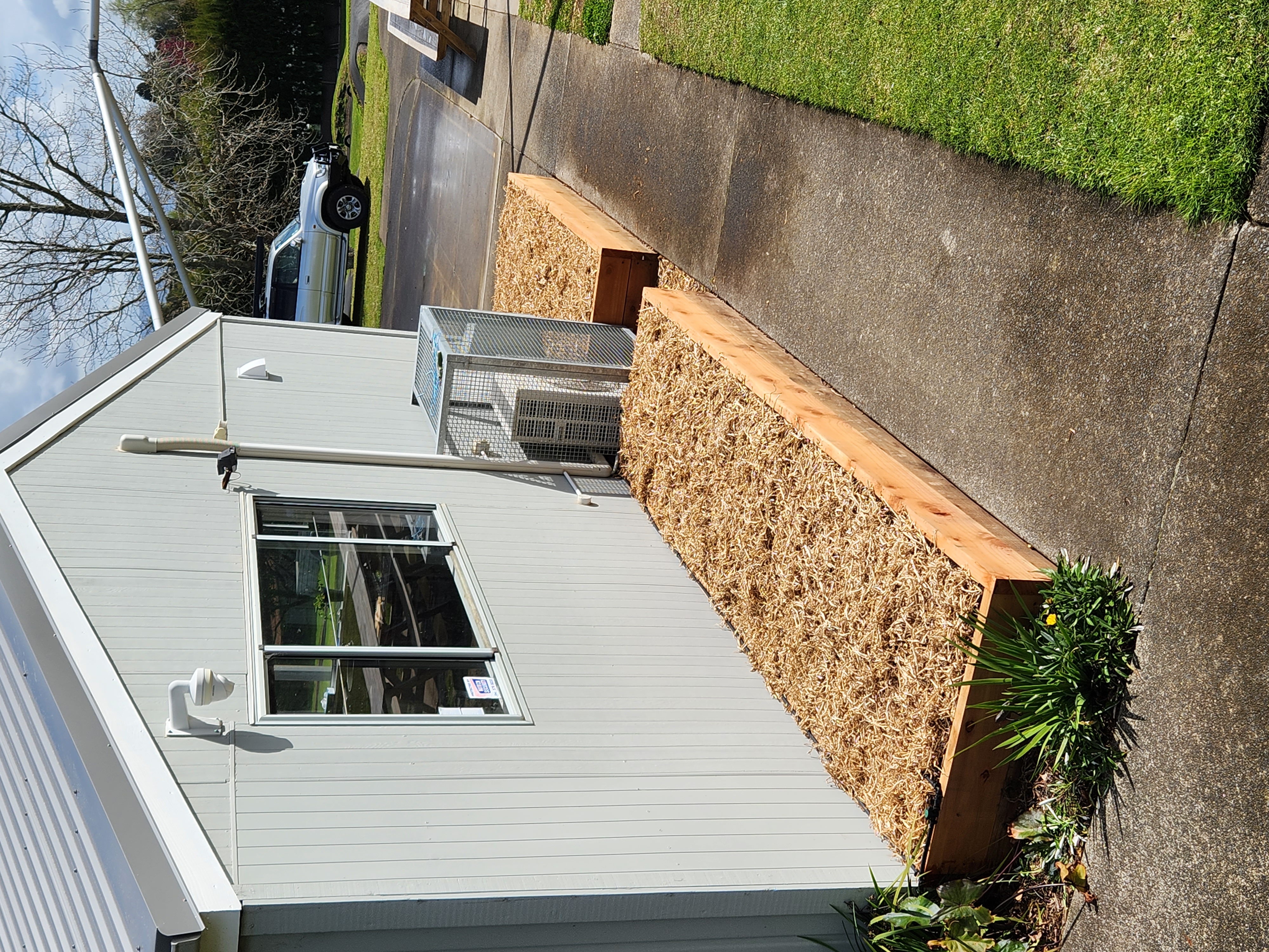 Smiling whanau gathered around fresh seedlings